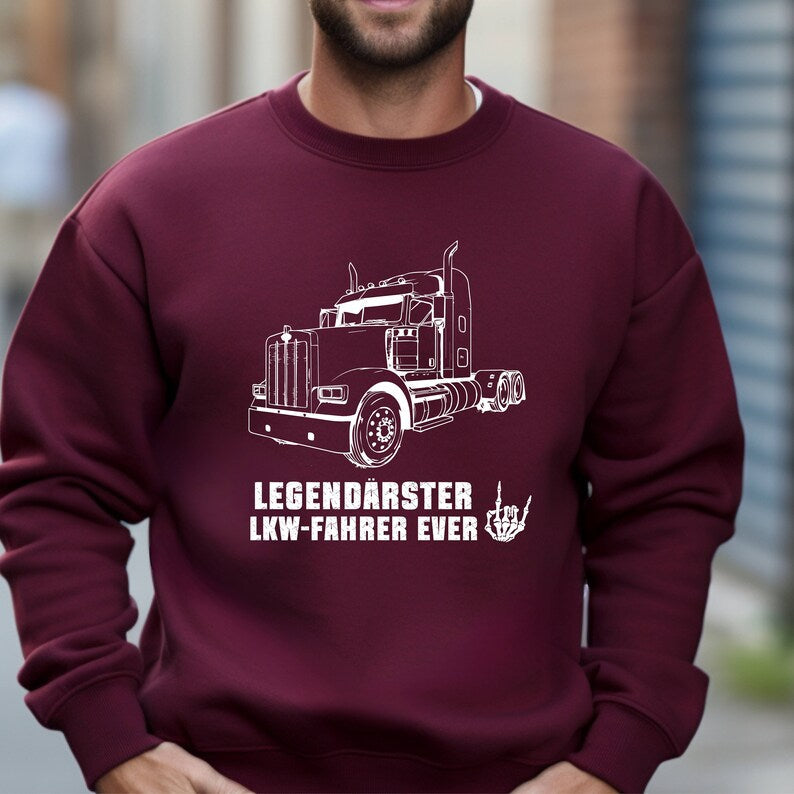 Sweat-shirt de Noël confortable pour le meilleur camionneur de tous les temps