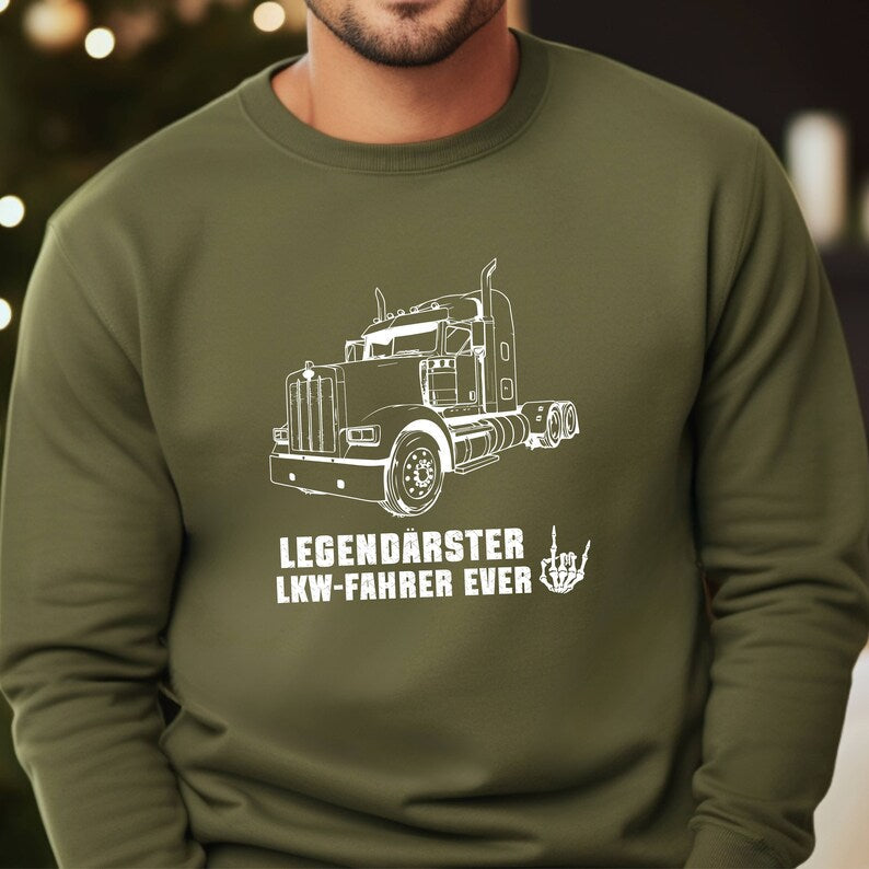 Sweat-shirt de Noël confortable pour le meilleur camionneur de tous les temps