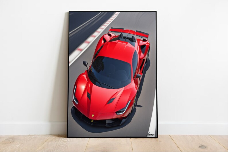 Impression d'art Ferrari F8 : superbe décoration ou cadeau