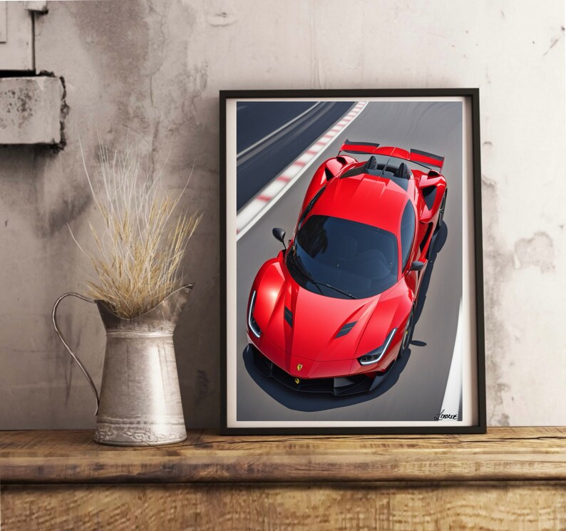 Impression d'art Ferrari F8 : superbe décoration ou cadeau