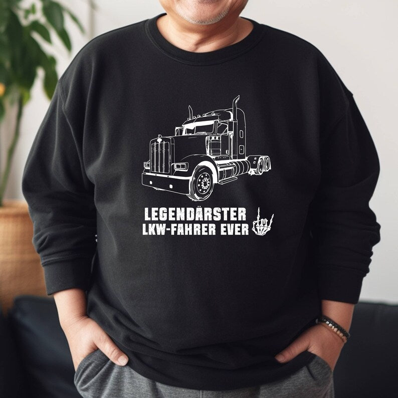 Sweat-shirt de Noël confortable pour le meilleur camionneur de tous les temps