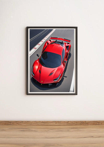 Impression d'art Ferrari F8 : superbe décoration ou cadeau