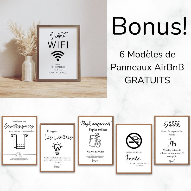 Guide d'accueil AirBnB complet : Panneaux, Livre de bienvenue et règles