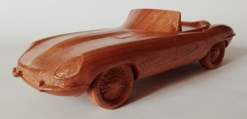 1:15 Wood Scale Model Jaguar E-Type Roadster