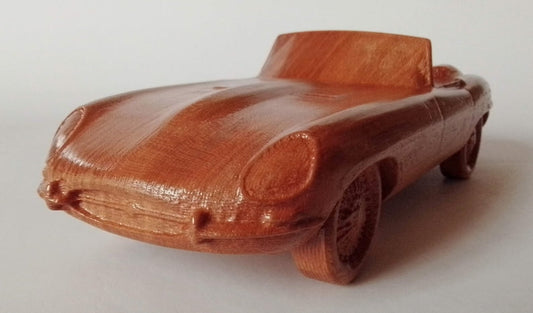 Maquette en bois à l'échelle 1:15 Jaguar E-Type Roadster