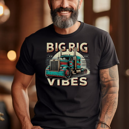 T-shirt de camionneur vintage : T-shirt graphique délavé pour les conducteurs