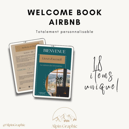 Livre de bienvenue Airbnb 100% personnalisable