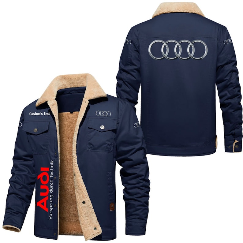 Audi Cargo Fleece-Lined Cotton Jacket, Customizable_driver_apparel_drivi.store