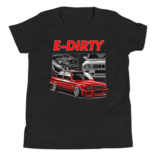 E30 Stanced Turbo Euro Car Youth Shirt