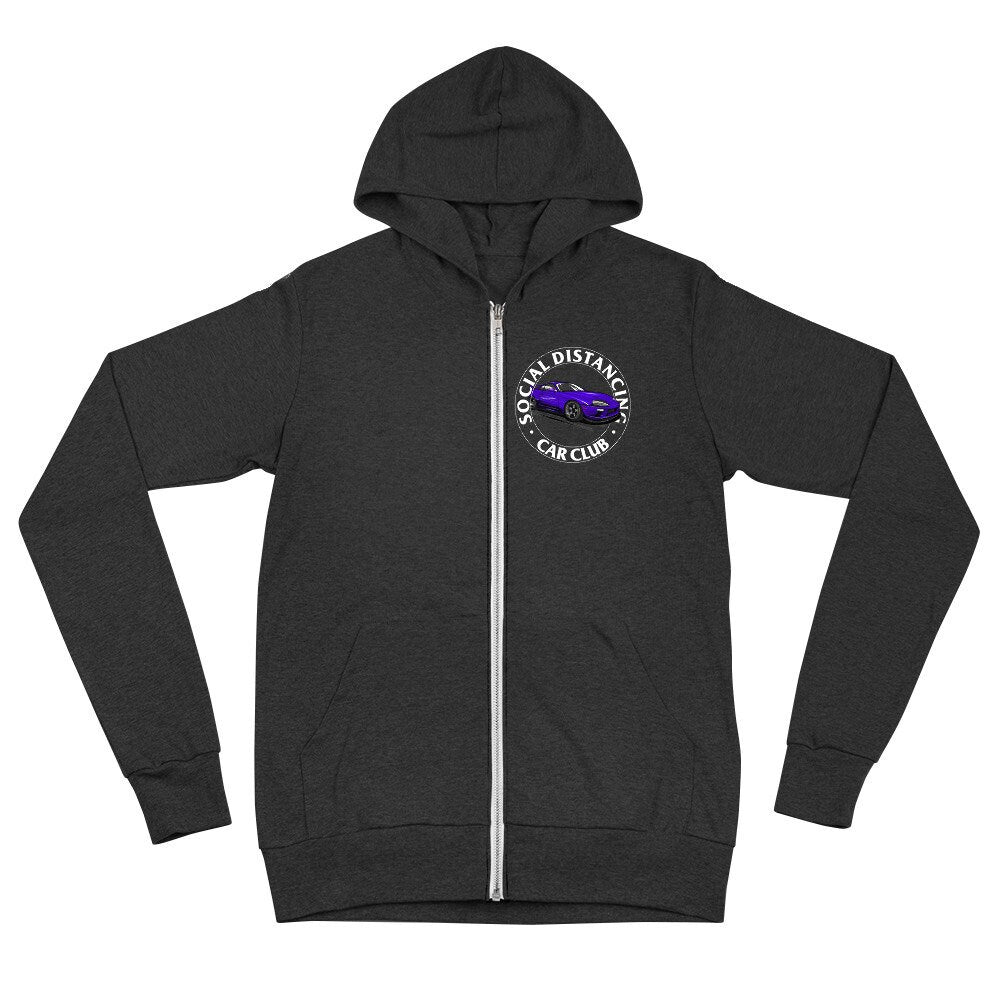 JDM 2JZ Social Distancing Car Club Zip Hoodie