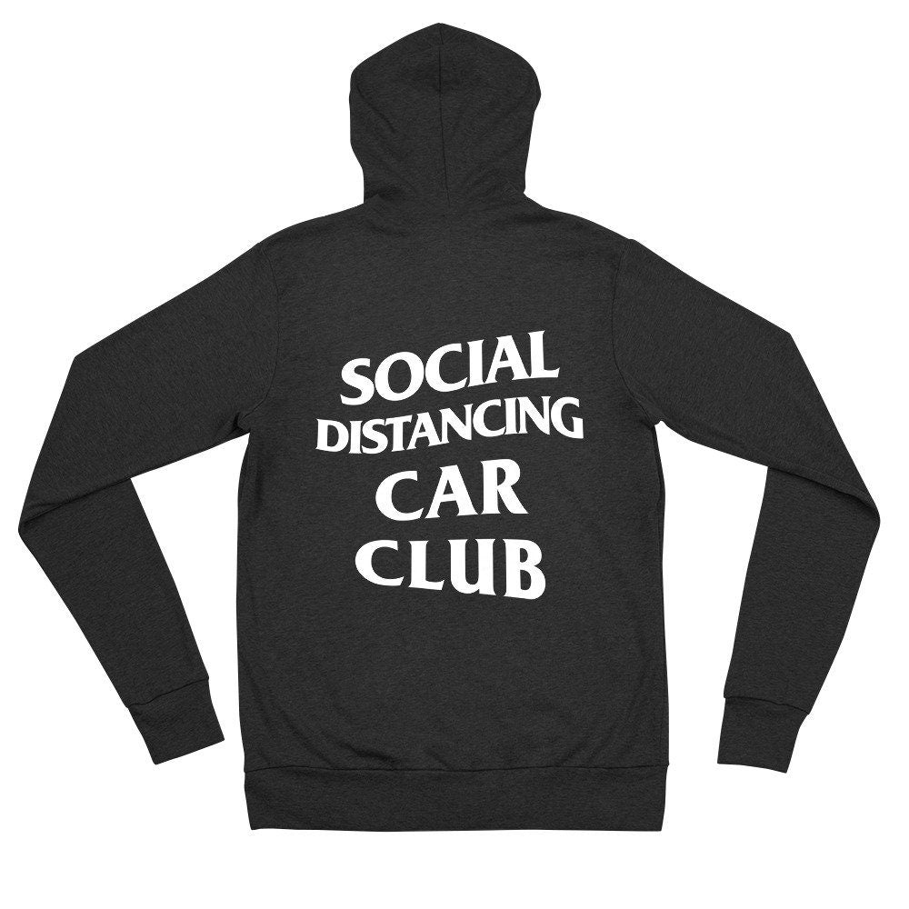 JDM 2JZ Social Distancing Car Club Zip Hoodie