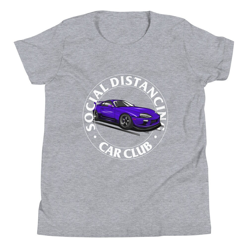 JZA80 JDM 2JZ Social Distancing Car Club Youth Short Sleeve T-Shirt