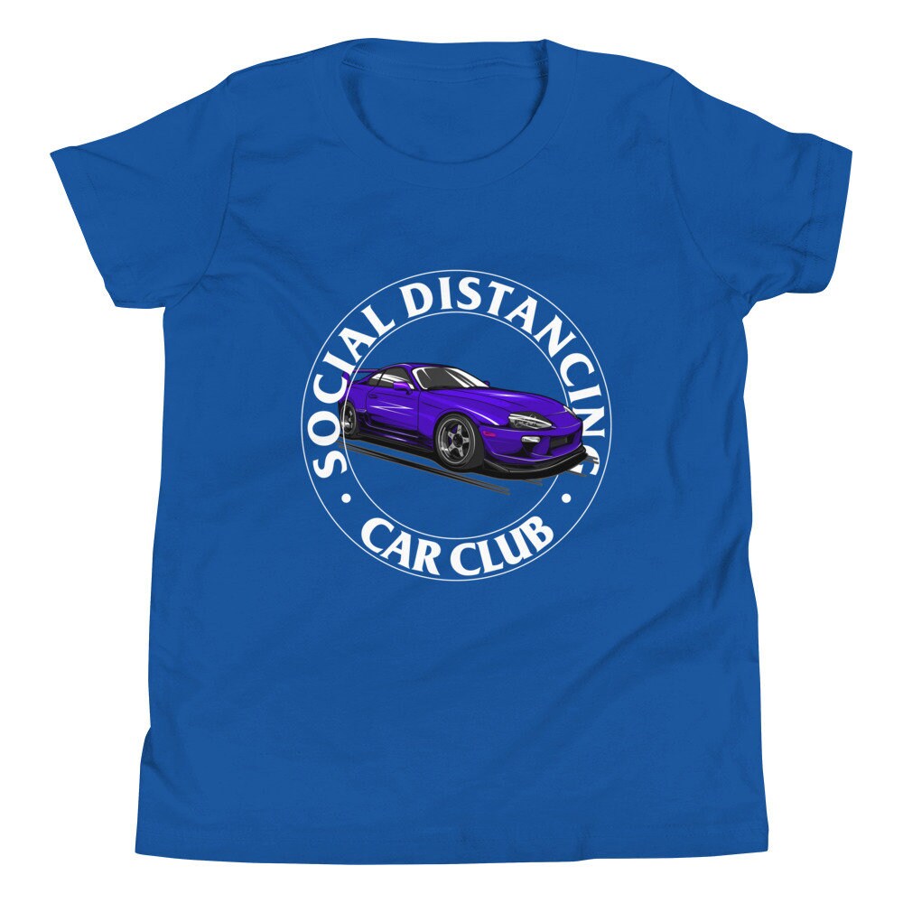 JZA80 JDM 2JZ Social Distancing Car Club Youth Short Sleeve T-Shirt