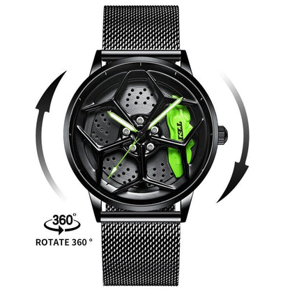 Gyro - Montre de course en alliage Lambo Tei Racing, accessoires pour passionnés de voitures.