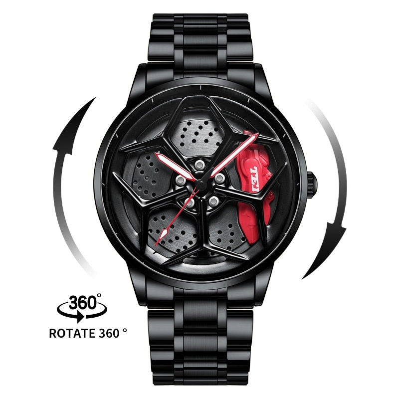 Gyro - Montre de course en alliage Lambo Tei Racing, accessoires pour passionnés de voitures.