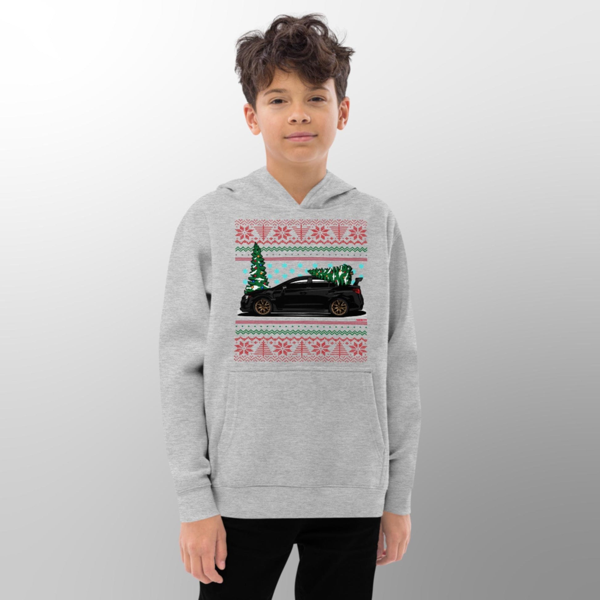 Ugly Christmas Hoodie - Subaru WRX - Youth