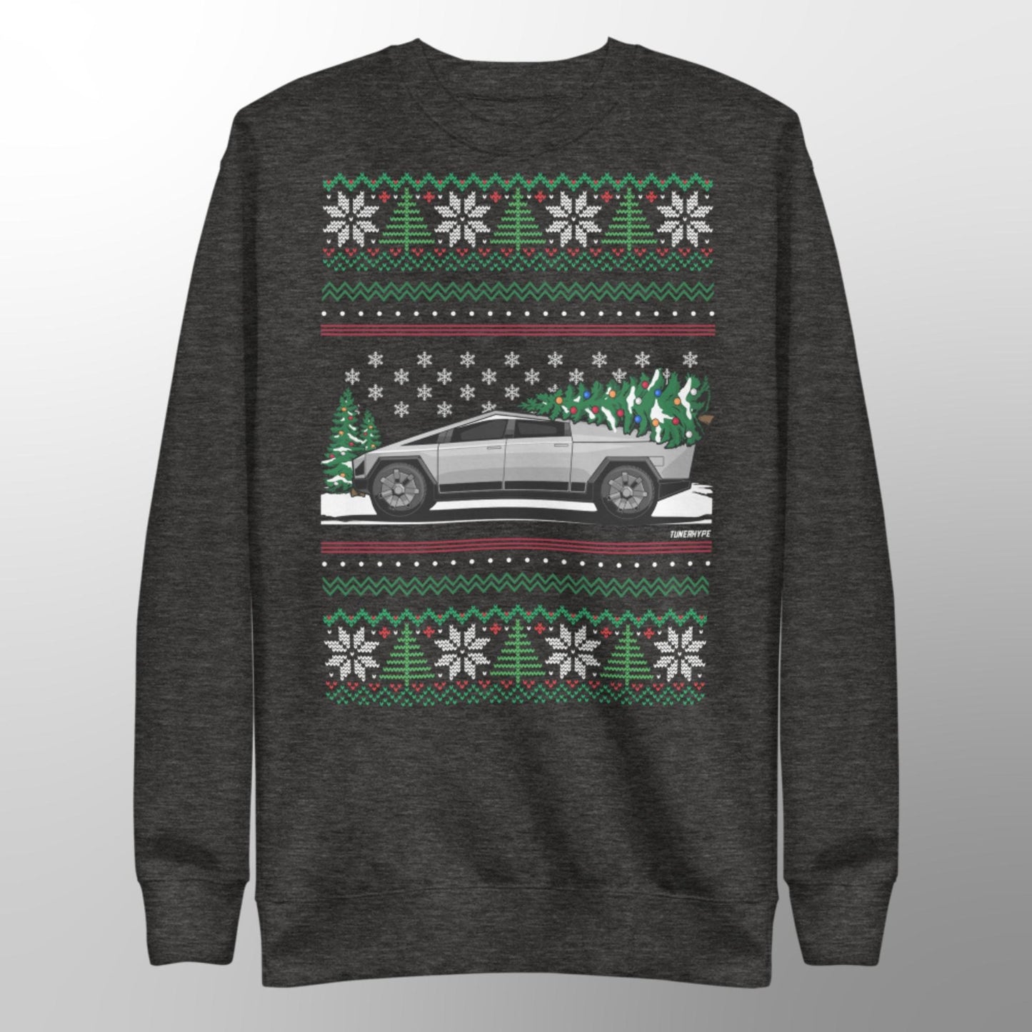 Pull de Noël moche - Tesla Cybertruck - Pull de Noël moche - Cadeau de Noël pour les amateurs de voitures, Cadeau de Noël amusant, Cadeau Tesla, Cadeau Cybertruck