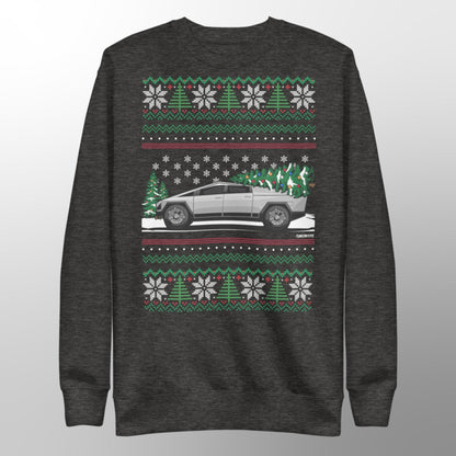 Pull de Noël moche - Tesla Cybertruck - Pull de Noël moche - Cadeau de Noël pour les amateurs de voitures, Cadeau de Noël amusant, Cadeau Tesla, Cadeau Cybertruck