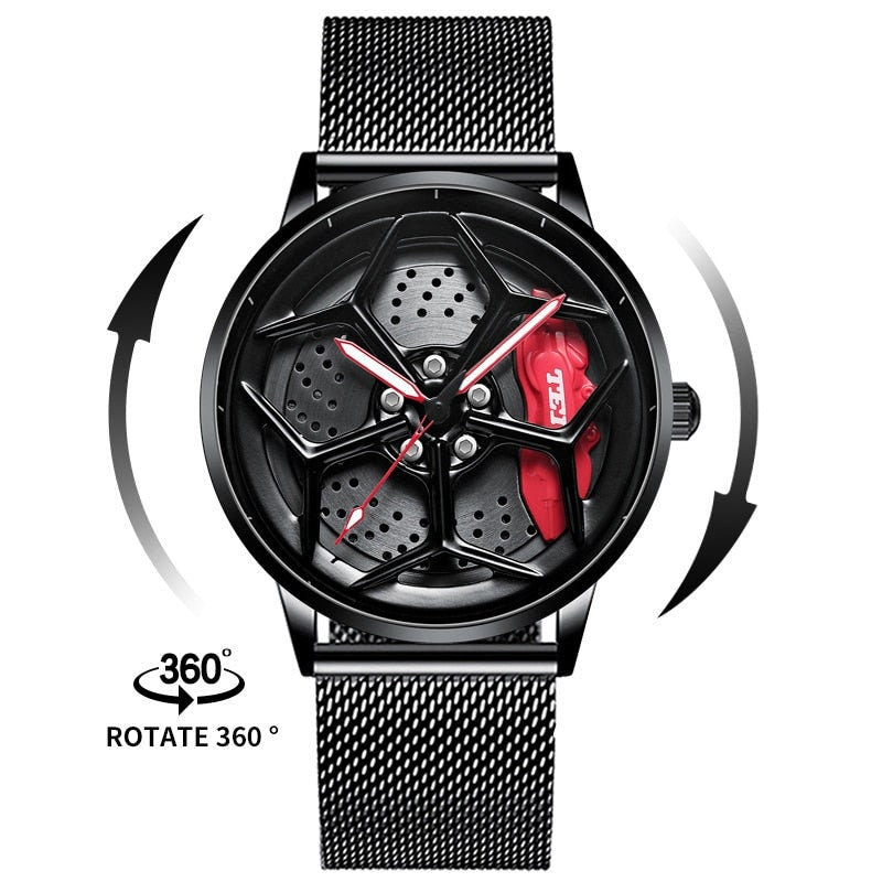 Gyro - Montre de course en alliage Lambo Tei Racing, accessoires pour passionnés de voitures.