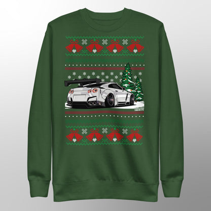 Ugly Christmas Sweater - Nissan Skyline R35 GT-R - Extra Comfy Premium Blend Hoodie