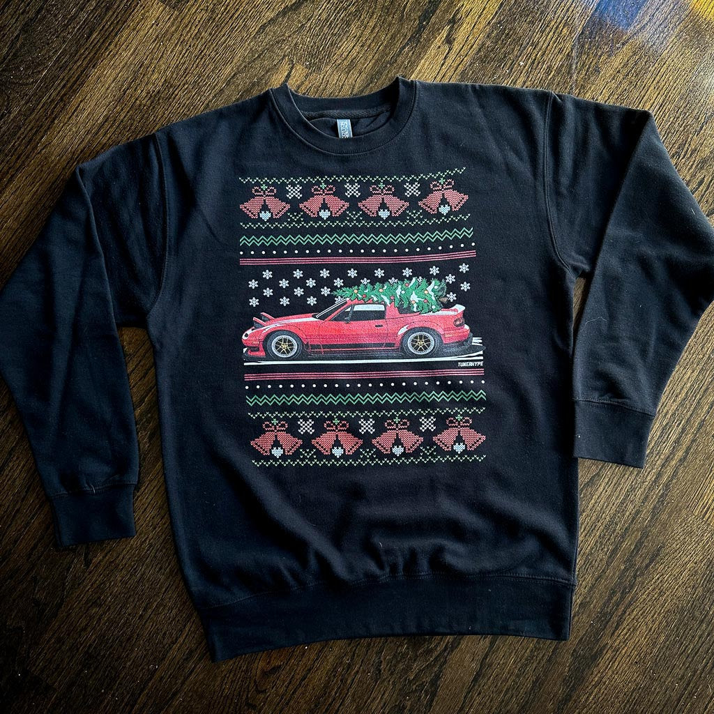 Pull de Noël moche - Mazda Miata - Pull de Noël moche - Cadeau de Noël pour les passionnés de voitures, Cadeau de Noël amusant, Cadeau Miata, Cadeau RX7