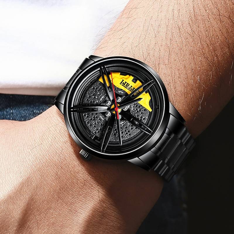 Montre de jante en alliage à 5 branches Ferrari statique, accessoires pour passionnés de voitures