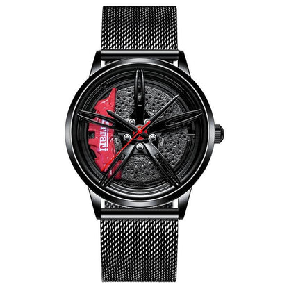 Montre de jante en alliage à 5 branches Ferrari statique, accessoires pour passionnés de voitures