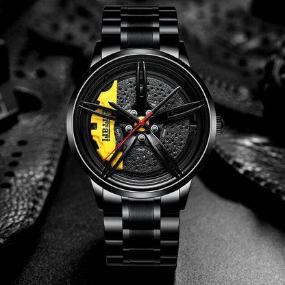 Montre de jante en alliage à 5 branches Ferrari statique, accessoires pour passionnés de voitures