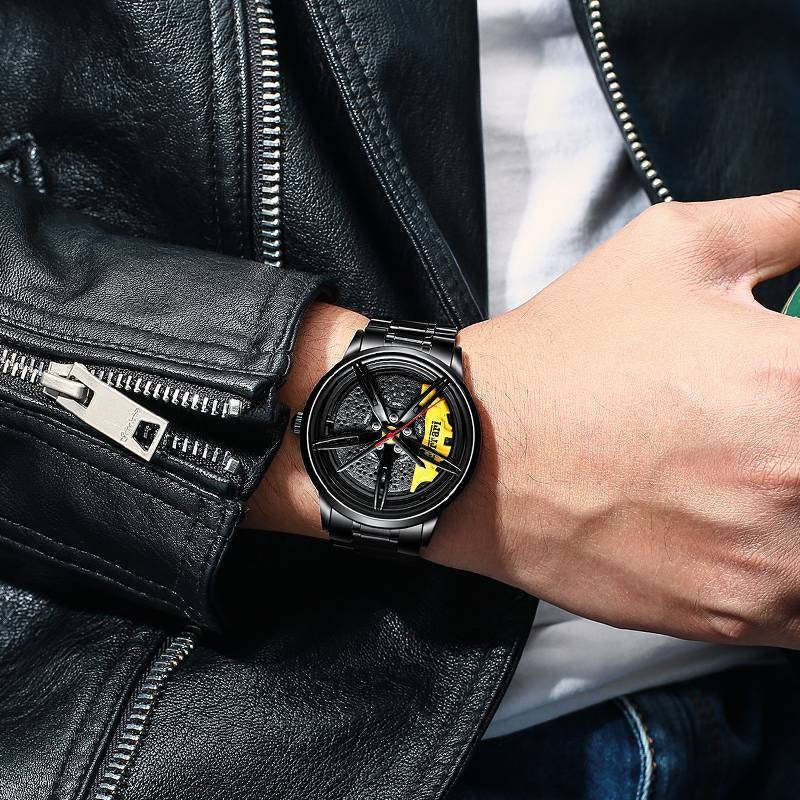 Montre de jante en alliage à 5 branches Ferrari statique, accessoires pour passionnés de voitures