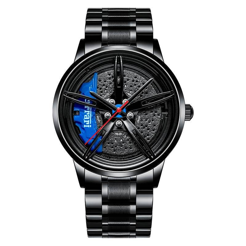 Montre de jante en alliage à 5 branches Ferrari statique, accessoires pour passionnés de voitures