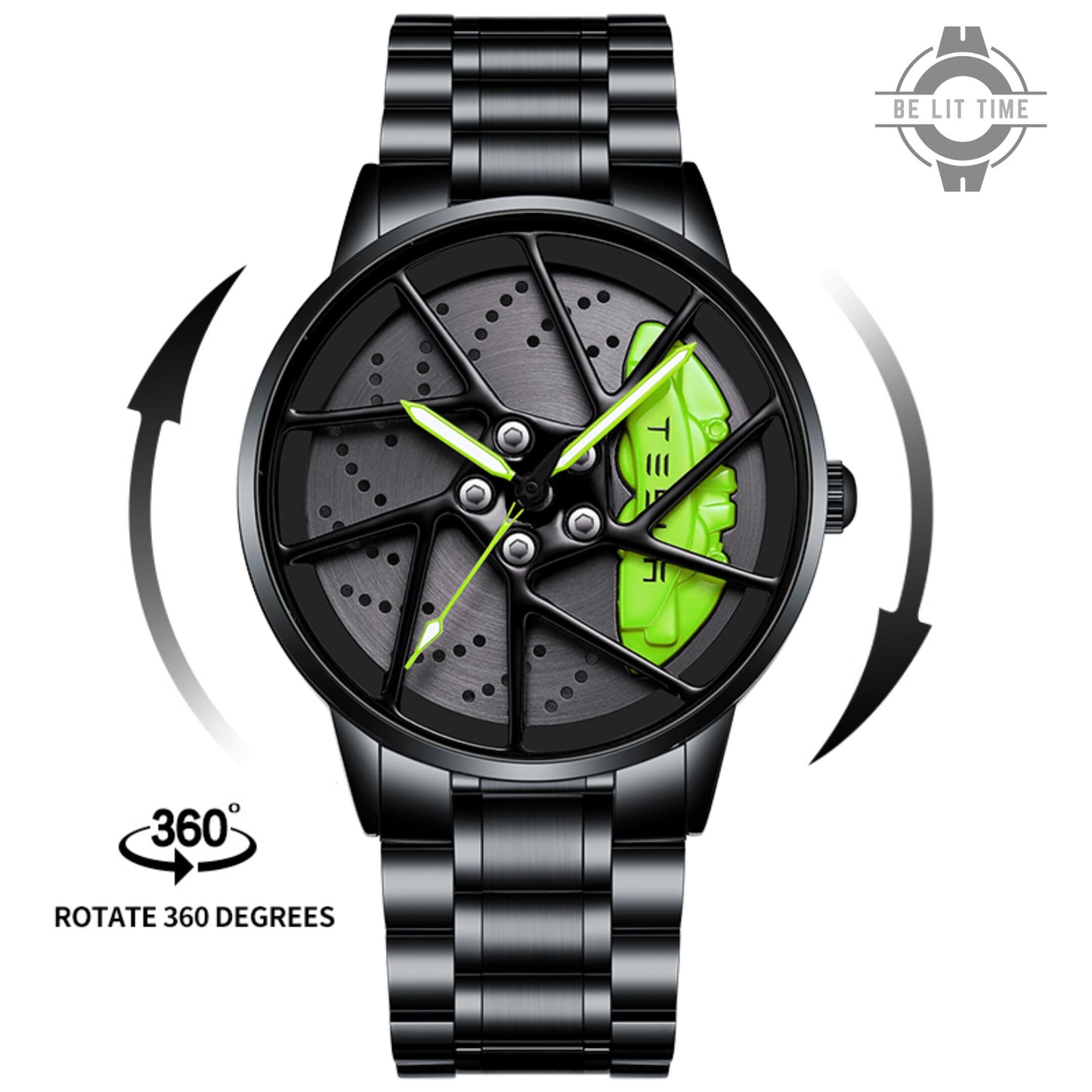 Montre Gyro Tesla Alloy Wheel, accessoires pour passionnés de voitures