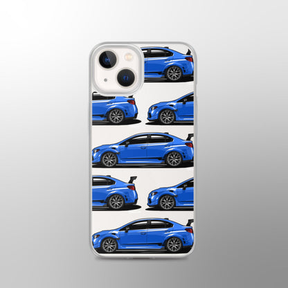 Subaru WRX STI Clear iPhone Case - World Rally Blue