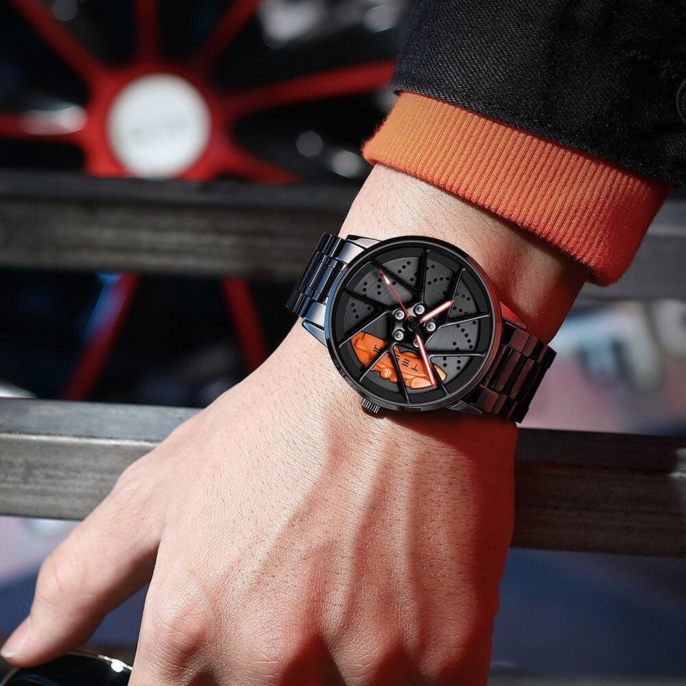 Montre Gyro Tesla Alloy Wheel, accessoires pour passionnés de voitures