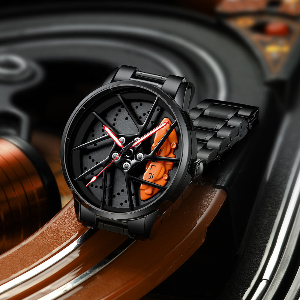 Montre Gyro Tesla Alloy Wheel, accessoires pour passionnés de voitures