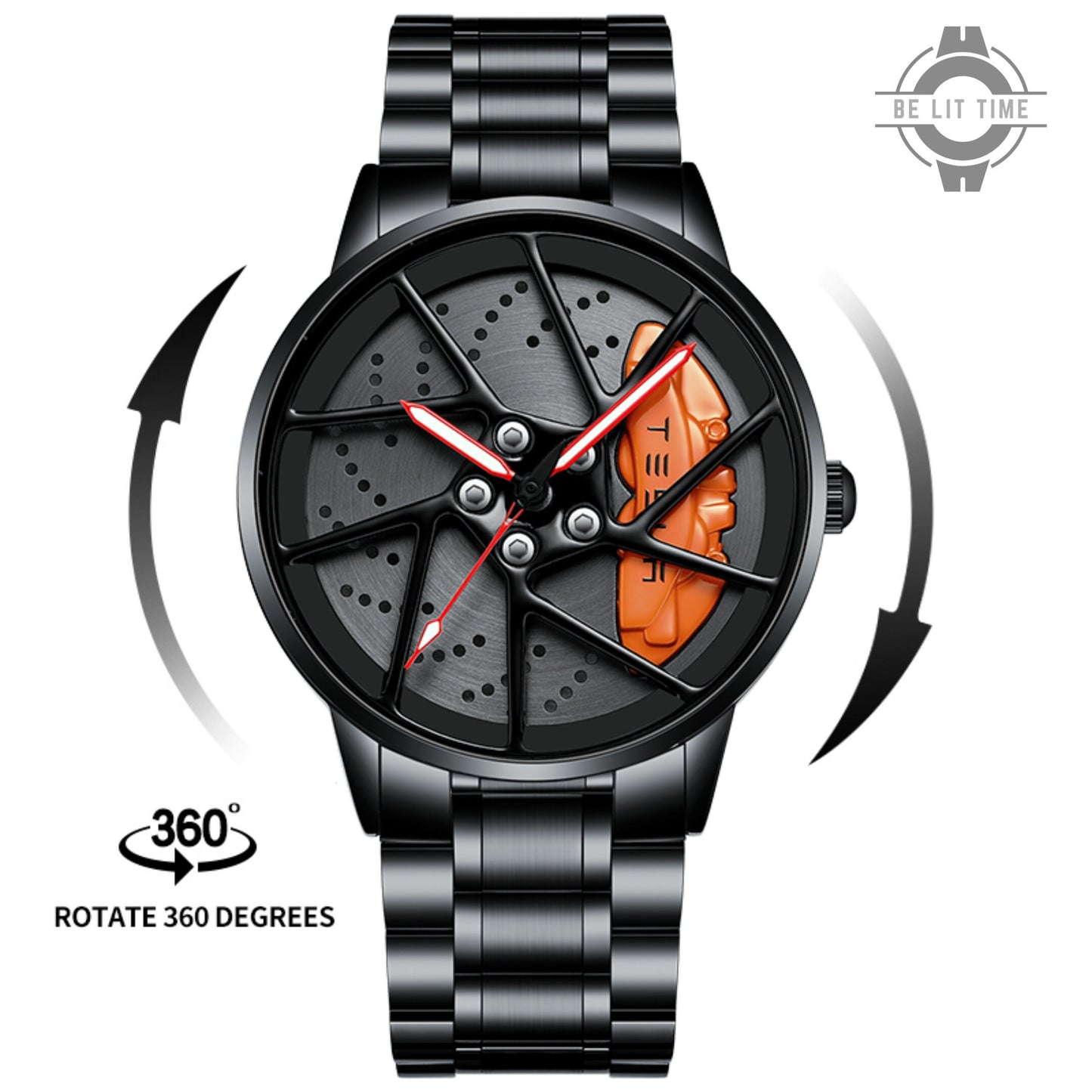 Montre Gyro Tesla Alloy Wheel, accessoires pour passionnés de voitures