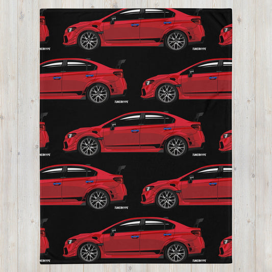 Couverture Subaru WRX STI - Rouge pur