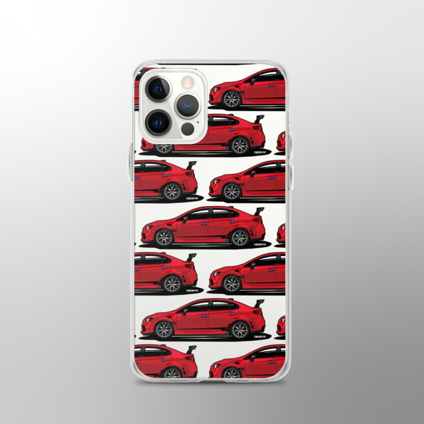 Subaru WRX STI Clear iPhone Case - Pure Red