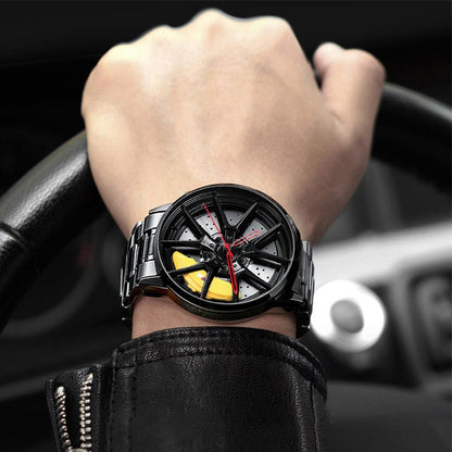 Montre de roue en alliage statique jaune BMW M3 Power, accessoires pour passionnés de voitures