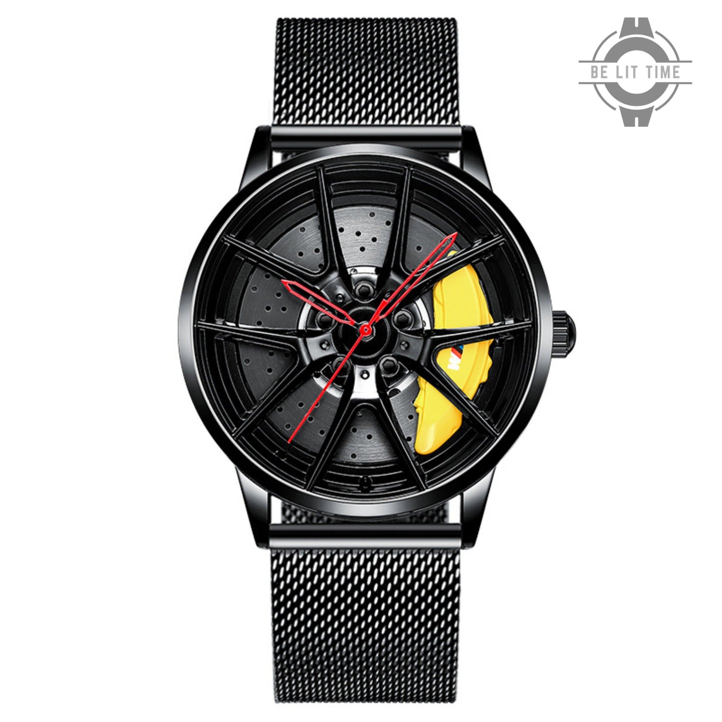 Montre de roue en alliage statique jaune BMW M3 Power, accessoires pour passionnés de voitures