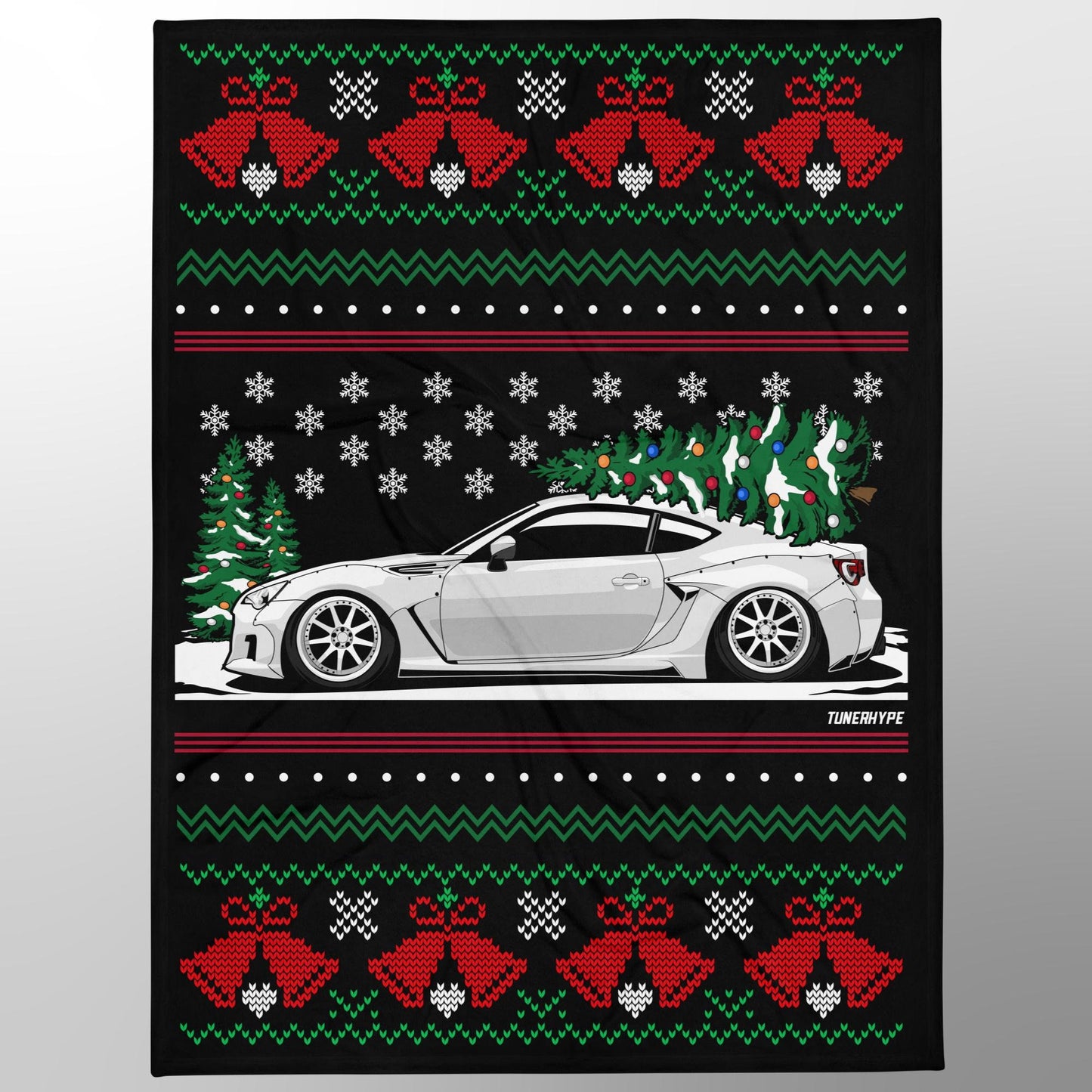 Couverture de Noël moche - Subaru BRZ / Toyota 86-FRS - Pull de Noël moche, Cadeau de vacances pour les passionnés de voitures, Cadeau de Noël amusant, Noël moche