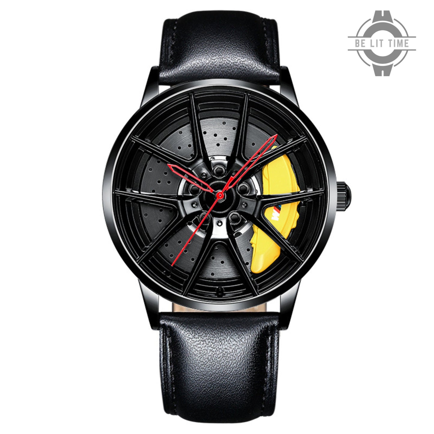 Montre de roue en alliage statique jaune BMW M3 Power, accessoires pour passionnés de voitures