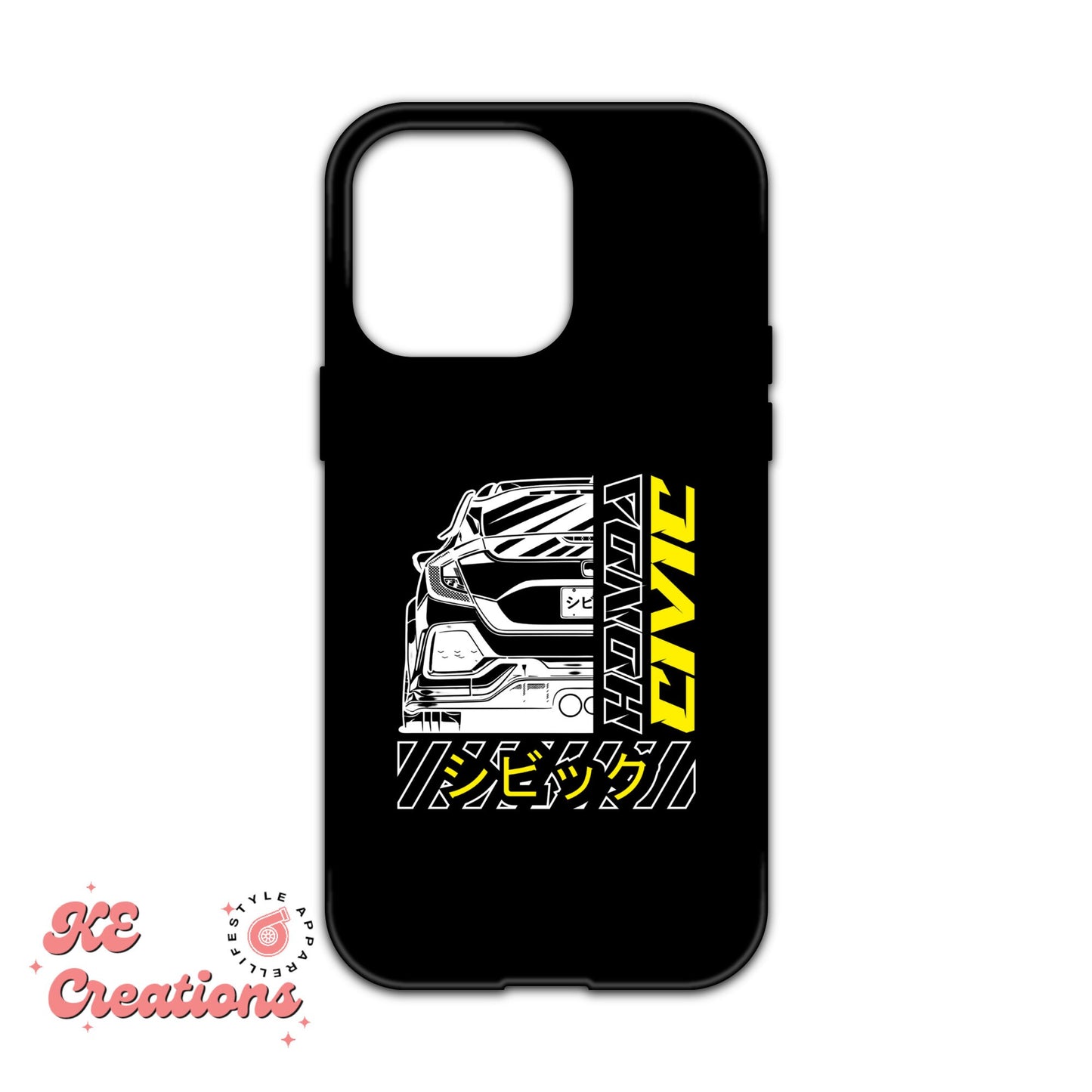 Coque personnalisée HD Civic pour iPhone 13-14-15 | Pro, Pro Max, Plus, Mini