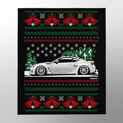 Couverture de Noël moche - Subaru BRZ / Toyota 86-FRS - Pull de Noël moche, Cadeau de vacances pour les passionnés de voitures, Cadeau de Noël amusant, Noël moche