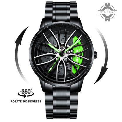 Gyro Mercedes Petronas C63 Alloy Wheel Watch, Car Enthusiastic Accessories.