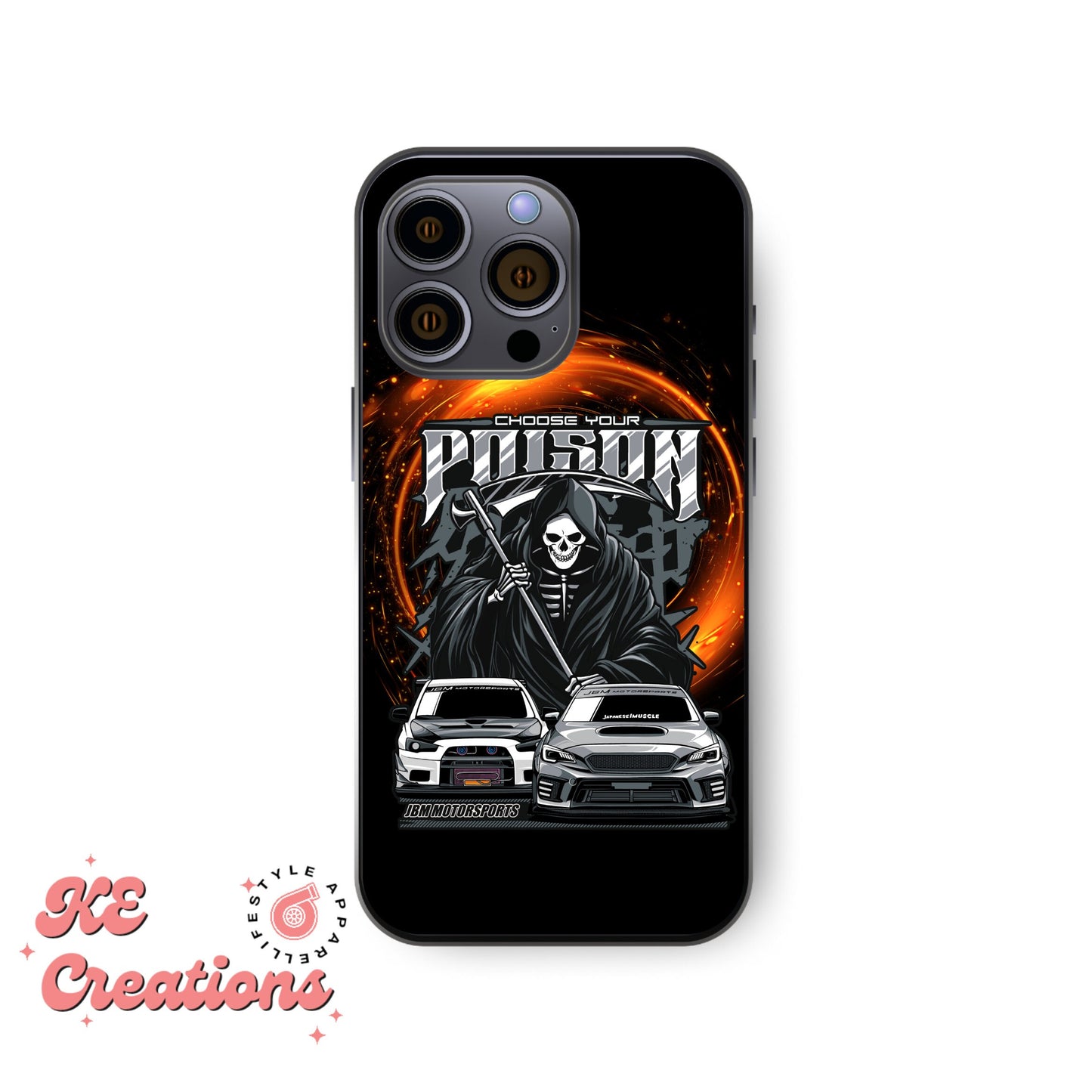 JDM Choisissez votre poison Coque personnalisée pour iPhone 13-14-15 | Pro, Pro Max, Plus, Mini