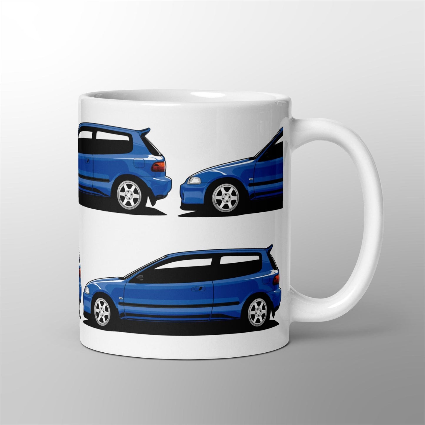 Couverture à hayon Honda Civic EG - Bleu Captiva - Tasse à café et thé