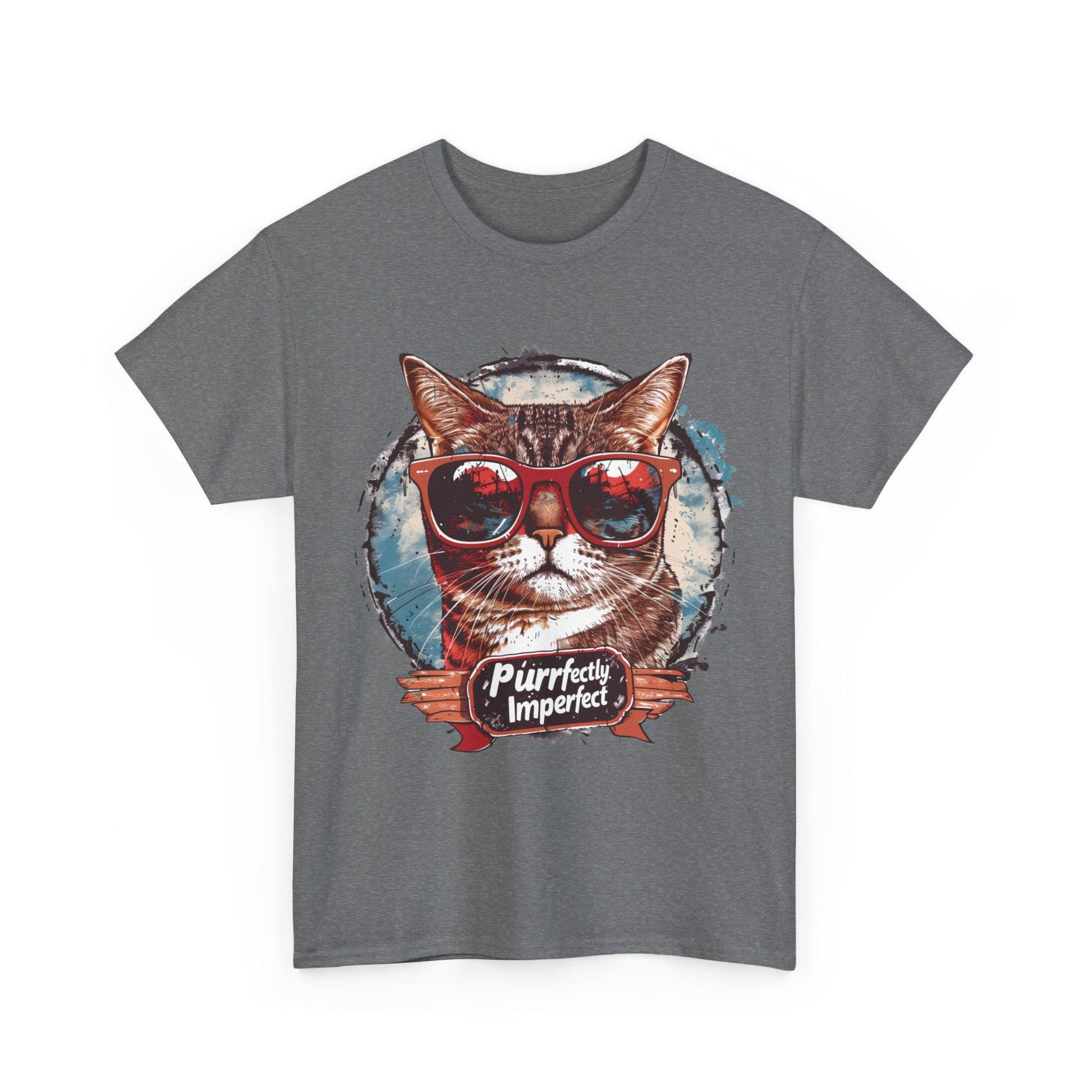 Purrfectly Imperfect Retro Graphic T-Shirt, Vintage Unisex Adult T Shirt, Vintage Kitten T Shirt, Cat T-Shirt, Funny Shirt, Retro Gifts