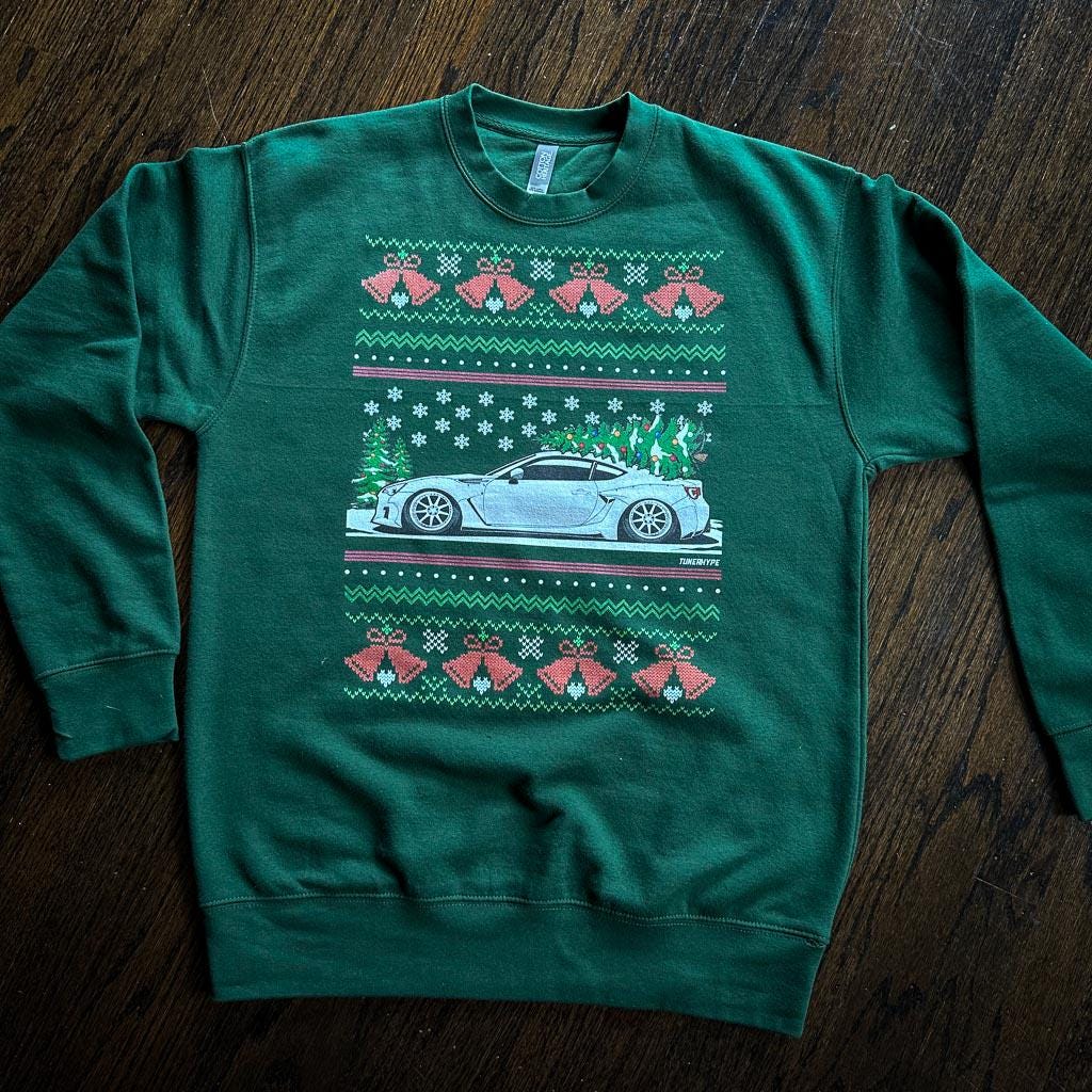 Pull de Noël moche - Porsche 911 964 en rouge - Pull de Noël moche - Cadeau de Noël pour les amateurs de voitures, Cadeau de Noël amusant, Cadeau Porsche, Cadeau 911