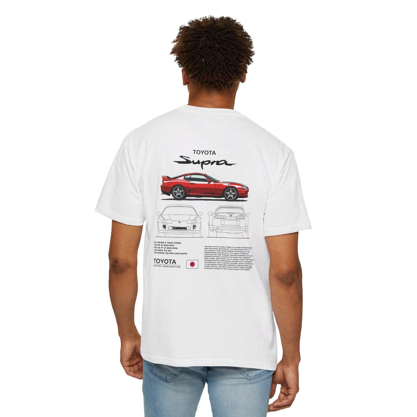 Toyota Supra MK4 Spec Tee - Boosted Gear Co, JDM Legend Shirt, Cool Unisex Tee, Casual Car Top, Unique Graphic Sports Car Apparel