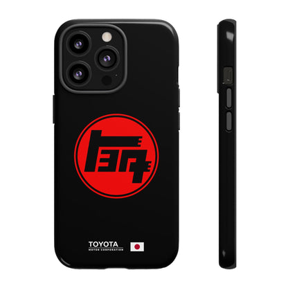 Coque iPhone avec logo Toyota TEQ - Emblème de voiture vintage, design japonais rétro, accessoire cool, couverture unique du patrimoine automobile